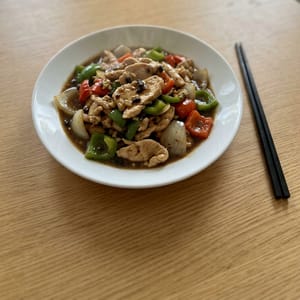 Chicken with black bean sauce